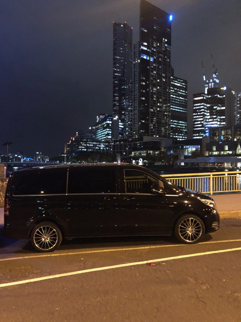 Chauffeur driven van in Melbourne CBD